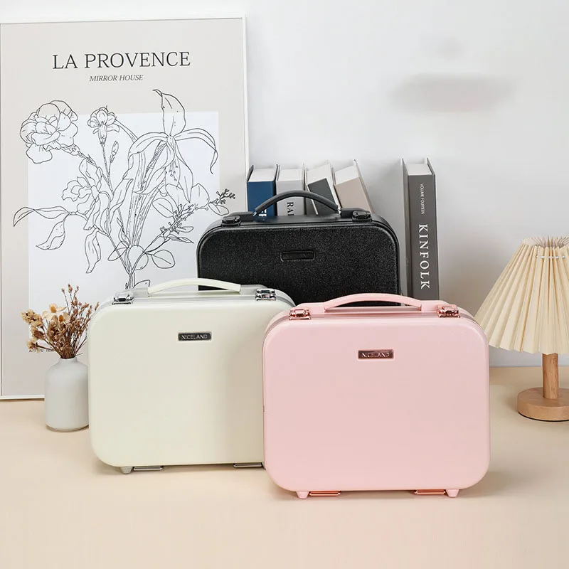 

Portable Large Aesthetic Cosmetic Organizer with LED Mirror for Travel