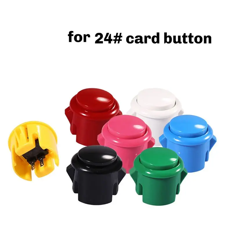 AC57-10 Pcs Arcade Buttons 24Mm Responsive Arcade Buttons For Gaming Enthusiasts