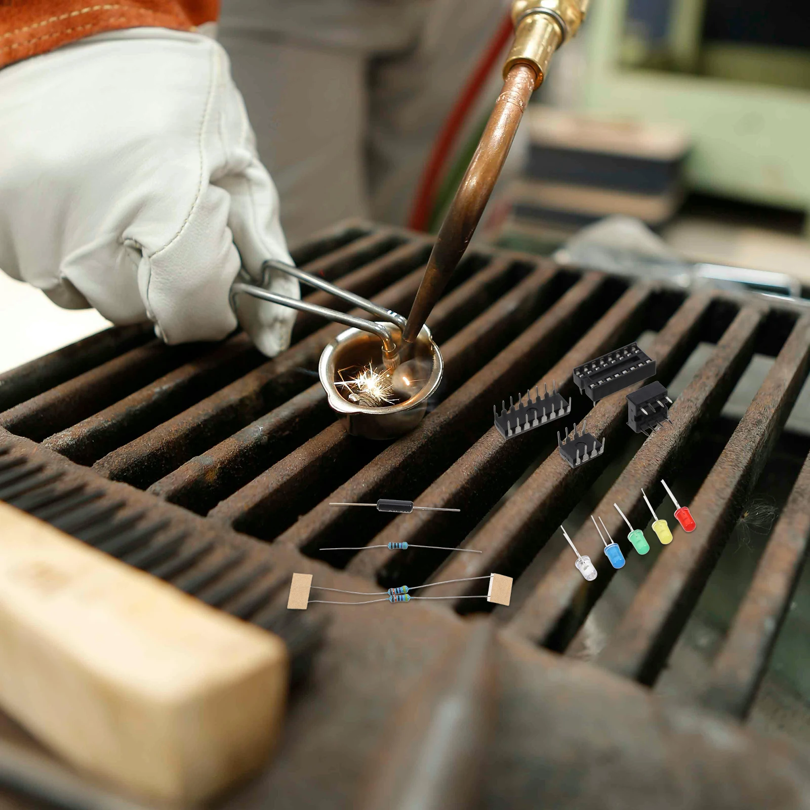 

Набор для практики пайки «сделай сам», печатная плата для начинающих, детей и взрослых, электронная тренировочная доска, инструменты для пайки, аксессуары