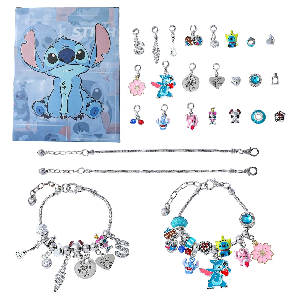 Kawaii disney lilo & stitch moda advento surpresa caixa cega diy encantos ponto pingente para festival festa acessórios presentes