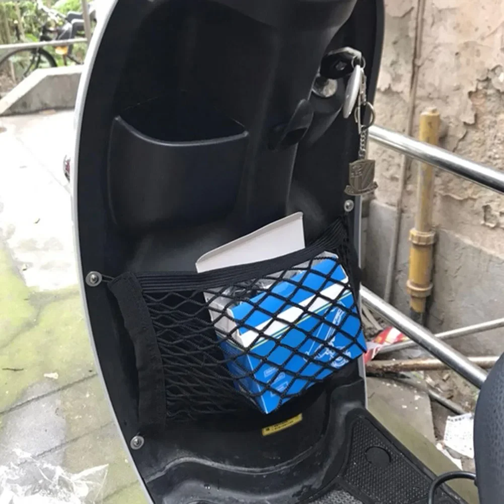

New Storage Net Trunk Bag Black Motorbike Accessories Reliable Stowing Tidying Big Capacity Luggage Hook Hold Bag
