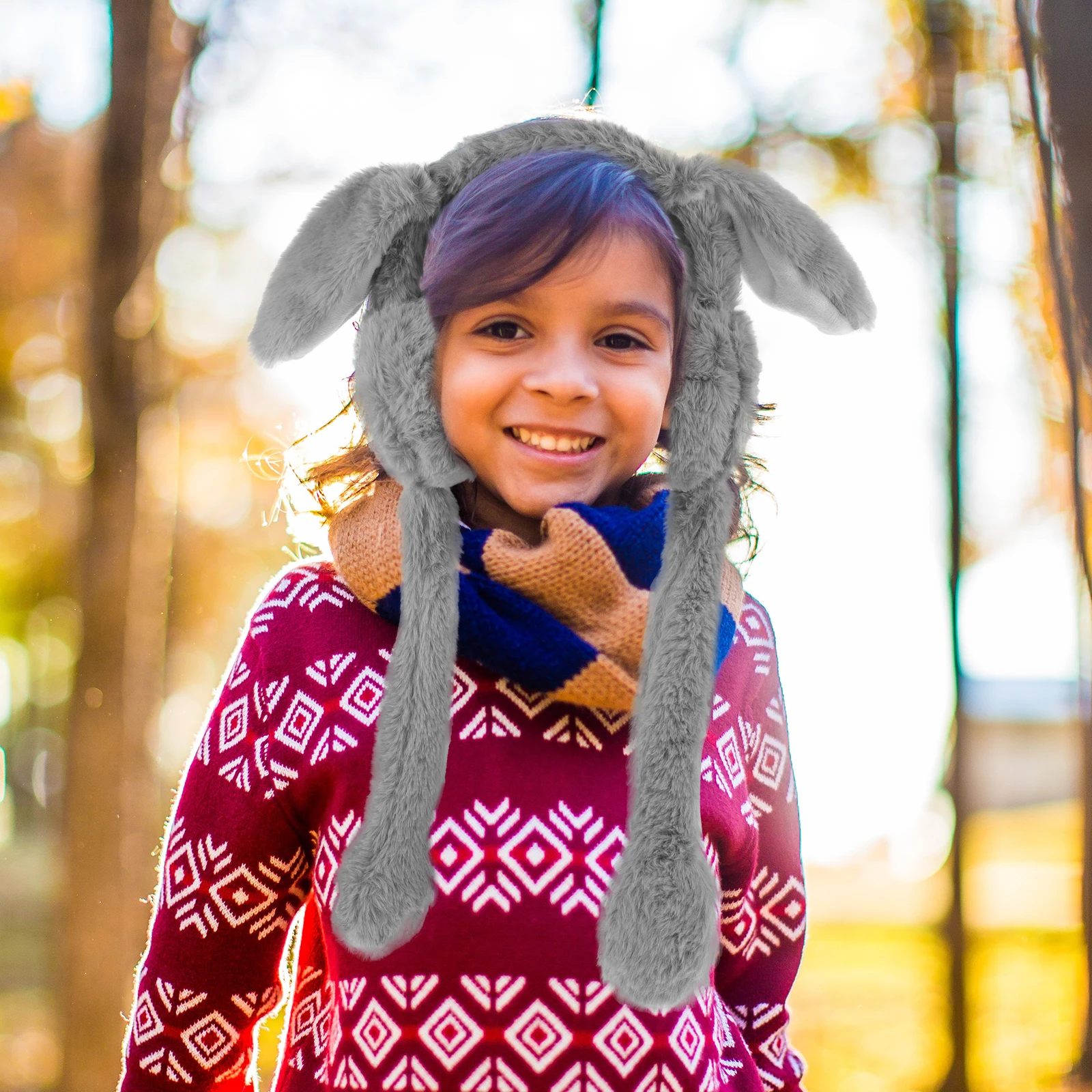 

1Pcs Rabbit Ear Earmuffs Lightweight Warmth Retention Fashionable Rabbit Look Perfect for Holiday Events Winter Season Fun Wear