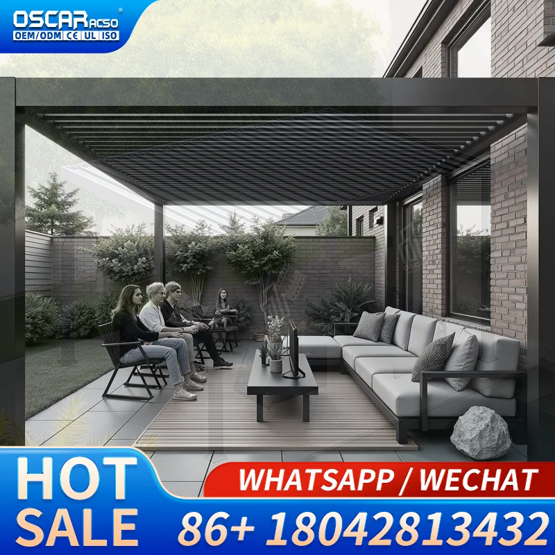 3X3m 3X4m 4X4m 6X4m Outdoor Aluminum Louvre  Prefab Structures Luxury Outdoor Buildings for Garden Patio Backyard Ready to Ship