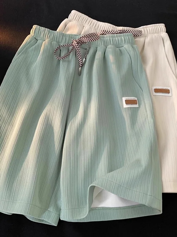 Large Size 300 Pou Summer Thin Mint een orts Men's American Trendy Sports over Knee Six Points Ice Silk Pants Casual S...