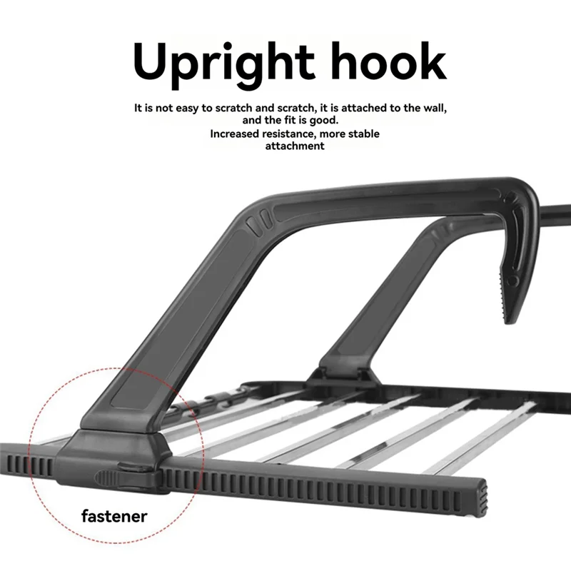 Folding Towel Radiator With 5 Rails - Clothes And Towel Drying Rack, Airer Dryer Pole, Home Decoration Accessories