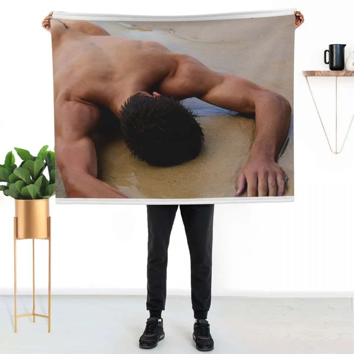 shoulders on the beach Throw Blanket christmas gifts Fashion Sofas Summer Beddings Beach Decorative Throw Summer Blankets