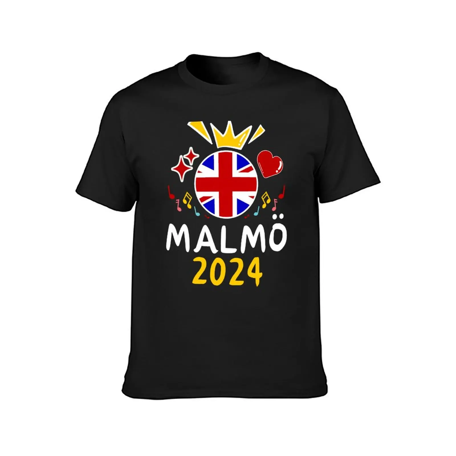 Eurovision 2024 Song Contest Malmo United Kingdom Winner 1 T-Shirt plus sizes vintage t shirts for men cotton