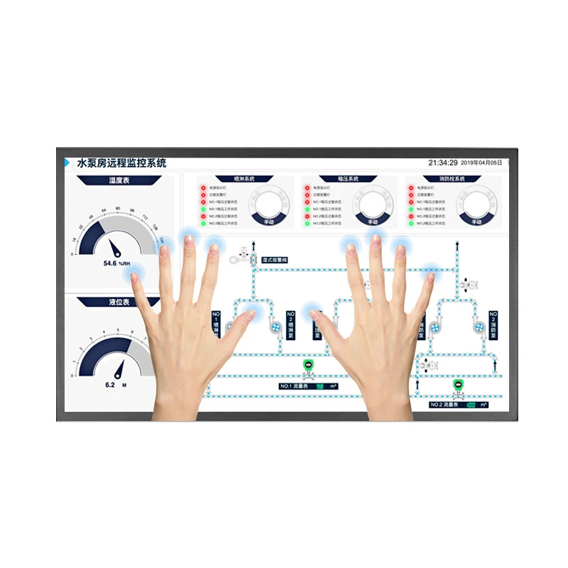 Fabrieksprijs 27 inch FHD 4K 3840 * 2160 Volledige kijkhoek Industriële PCAP Touch Monitor Open frame LCD-scherm TV-luidspreker DP-ingang