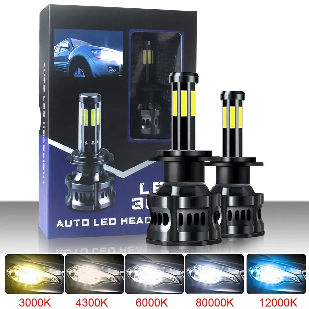 H7 led scheinwerfer canbus 6000 h4 h1 hb3 hb4 turbo bi mini led projektor linse h11 auto lampe auto eis nebels chein werfer k licht