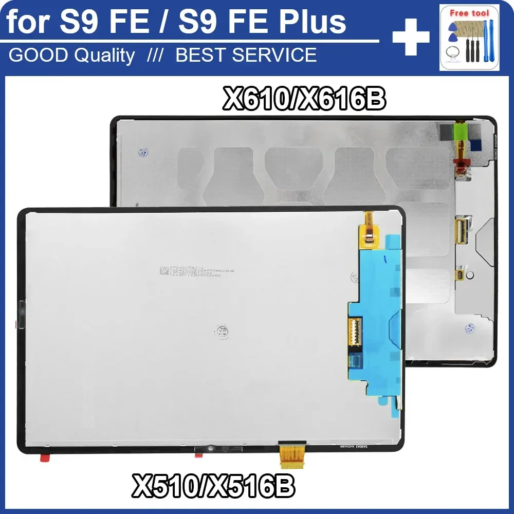 Новый протестированный ЖК-дисплей для Samsung Galaxy Tab S9 FE X510B, сменный преобразователь сенсорного экрана для Samsung Tab S9 FE Plus X616B LCD