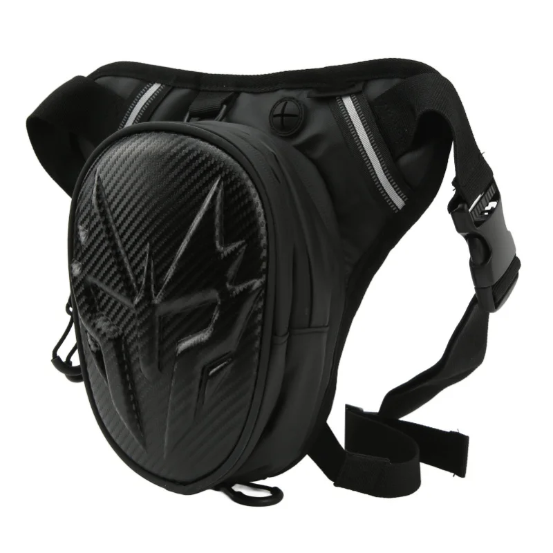 Motorcycle Leg Bag PVC Matte Drop Leg Pouch Multifunctional Thigh Packs For Ourdoor Carbon Fiber