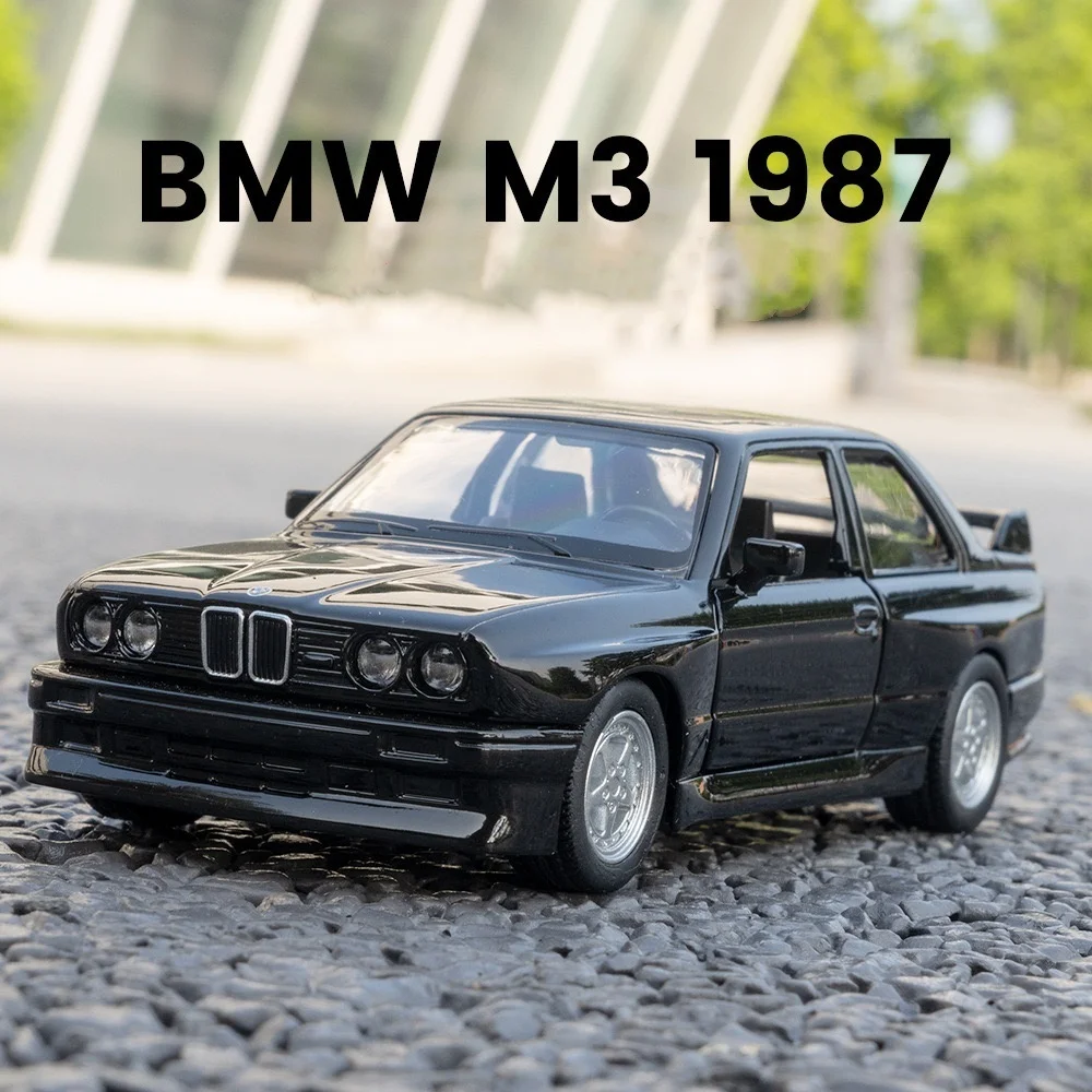 1/36 BMW M3 1987 juguetes de aleación modelo de coche Metal fundido a presión vehículos de juguete auténtico exquisito Interior extraíble 2 puertas abiertas regalo para niños
