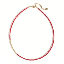 ZMZY Simple Luxurious Red Coral Beads Necklace Choker for Women Chain Party Aesthetic Jewelry Birthday Gift Hot Sale Jewelry