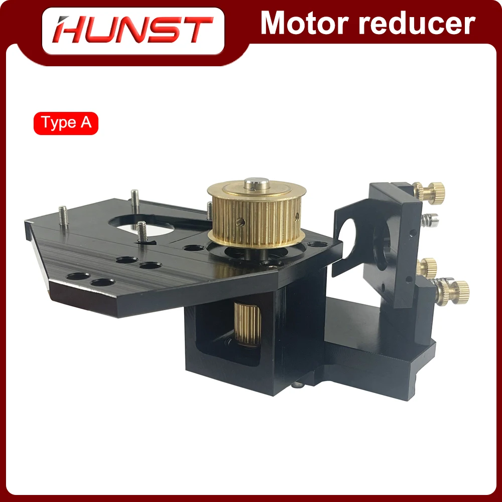 HUNST CO2 Black Motor Reducer Laser Mount Mirror 25mm Lens Integrated Mount for Laser Engraving and Cutting Machine.