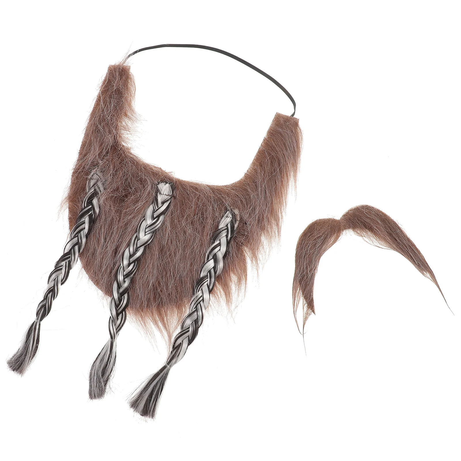 1Set Cosplay Beard Fake Beard Prop Lightweight Cloth Halloween Party Costume Accessory Fake Mustache Party Supply