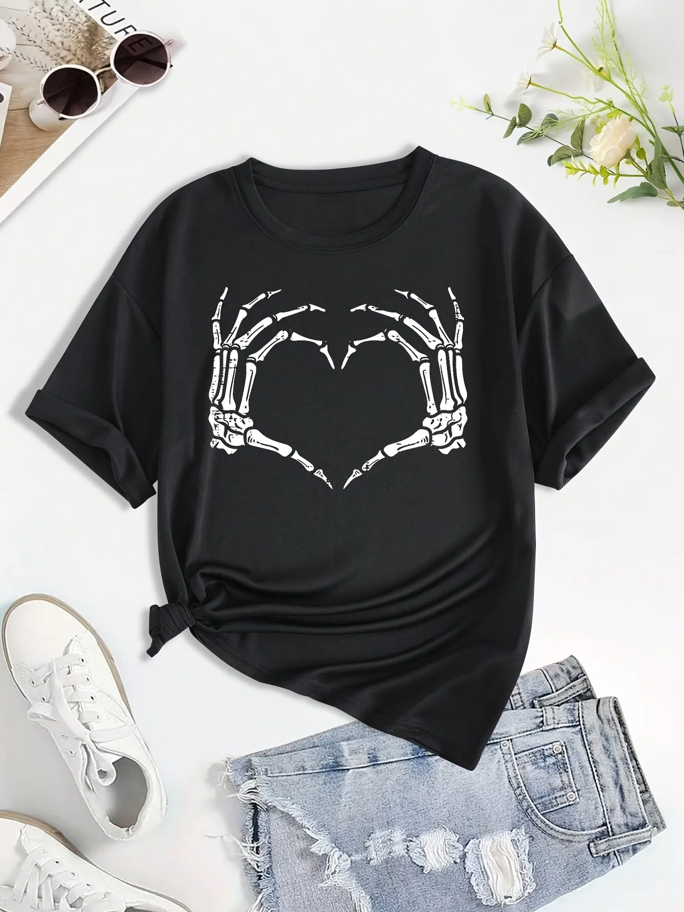 

New Women's T-shirt Plus Size Printed Casual Loose Fashion Short Sleeve T-shirt, Soft Comfortable and Breathable, Outdoor Sports
