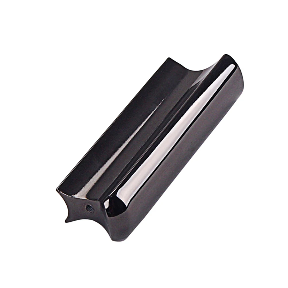 

R55A StainlessSteel Black HawaiianGuitarLap BoatShape SliderBar Stick ForElectricGuitar BassGuitarAccessories SustainVibrato