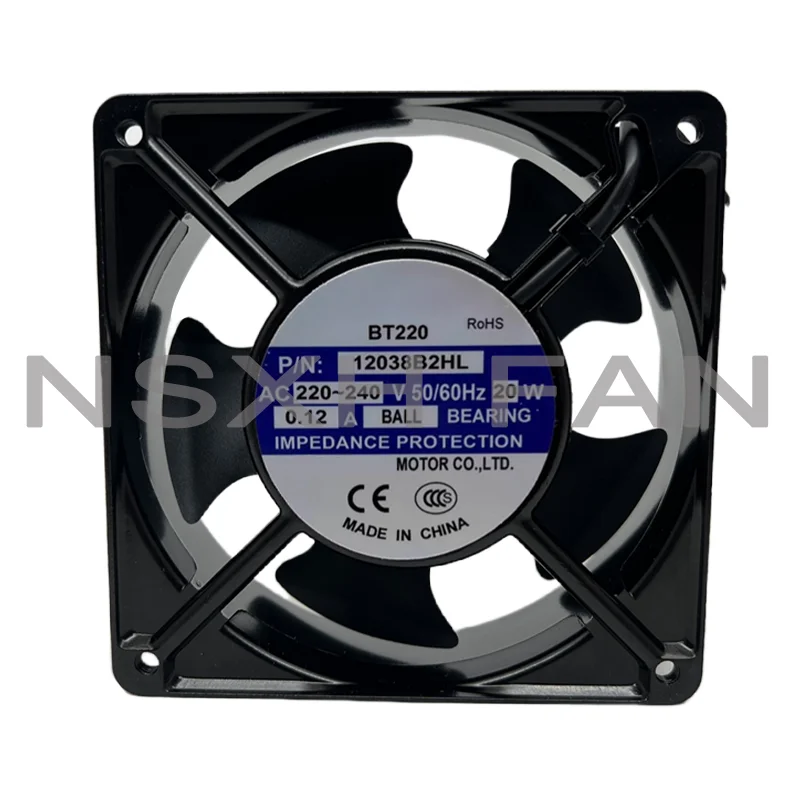 New BT220-12038B2HL 220V 0.12A 12038 12cm Fan