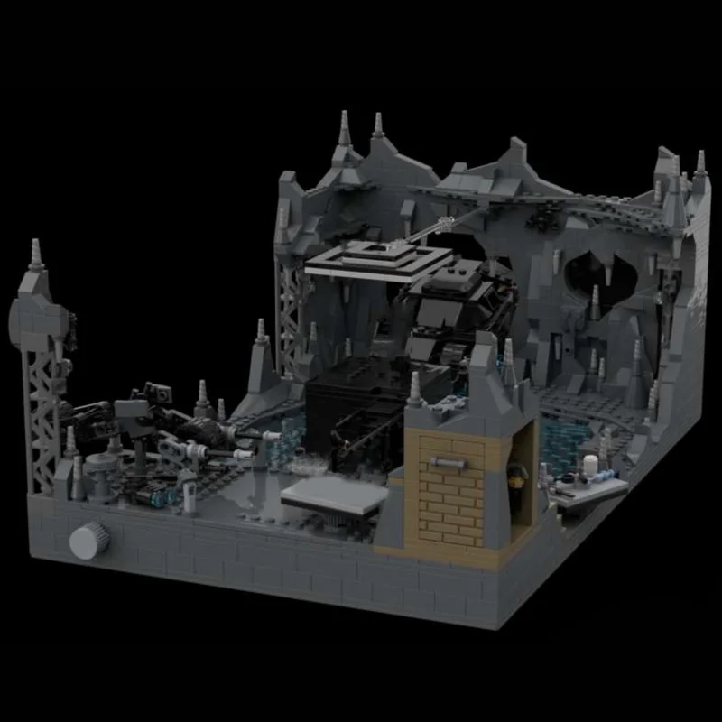 1850 elementów MOC Trilogia Mrocznego Rycerza Jaskinia Batmana Model Klocki Konstrukcyjne Architektura Składanie DIY Prezent Świąteczny Zabawki dla Dzieci Urodziny