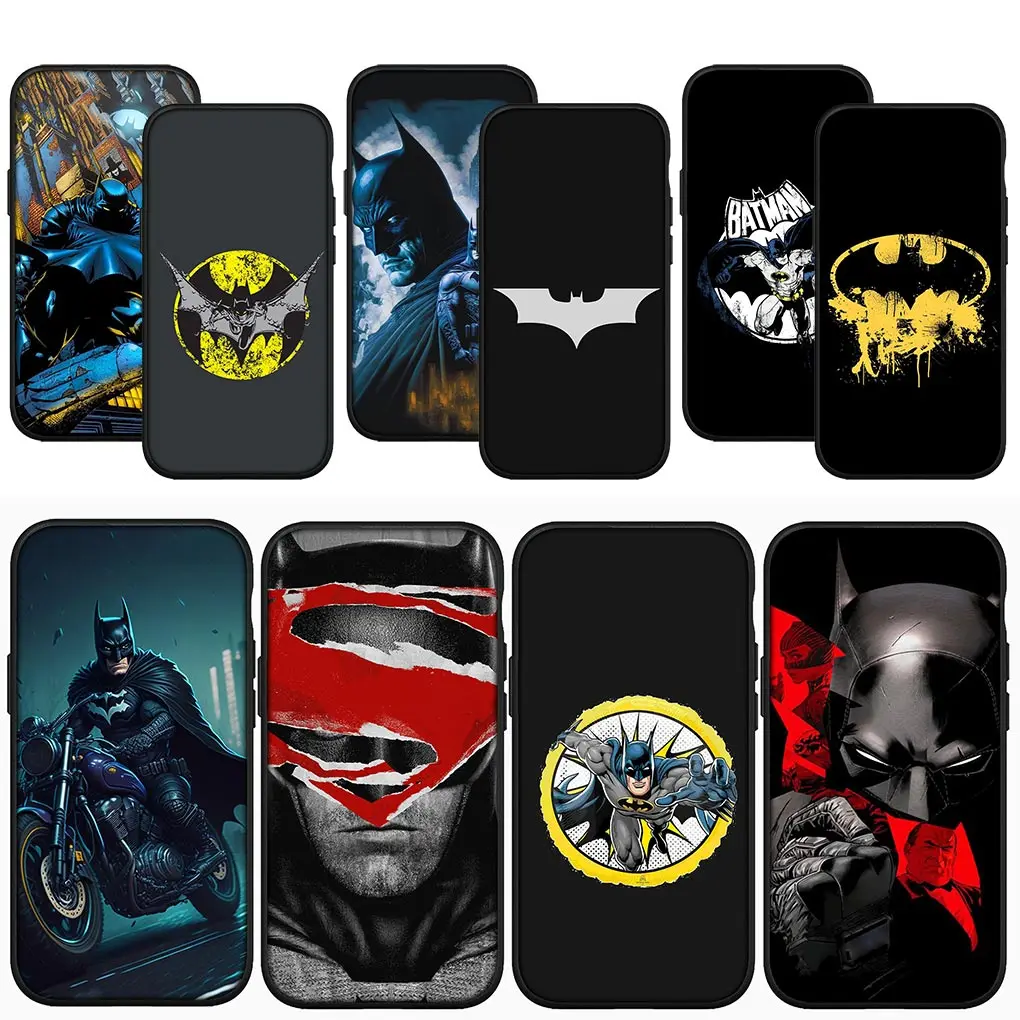 Batmans DC Movie Bats Man Soft Phone Casing for Apple iPhone 15 14 13 12 Mini 11 Pro X XR XS Max 7 8 Plus + Cover Case