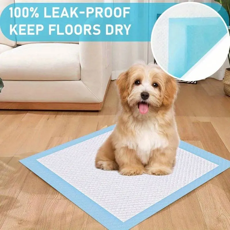100/50Pcs Disposable Puppy Training Pads, Suitable for Dogs, Cats, Rabbits, and Hamsters, Waterproof and Super Absorbent, Odor-Locking, Dog Potty Training, Pet Training Pads, Leak-Proof Design, Hygienic Pet Care, Durable Disposable Pads, Petsafe Material, Small Animal Care