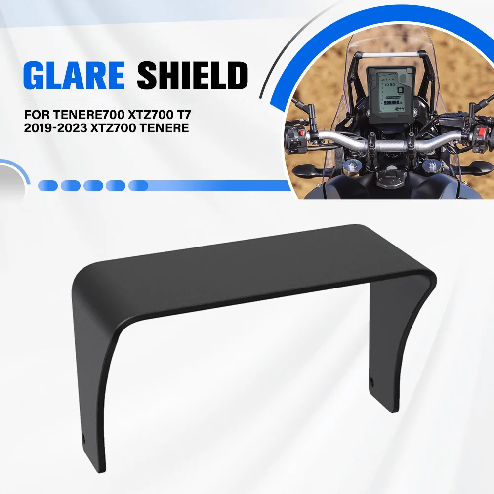 

For Yamaha TENERE700 XTZ700 T7 2019-2022 2023 XTZ700 Tenere Motorcycle Dashboard Sun Visor TFT Anti-Theft Screen Protector Cover