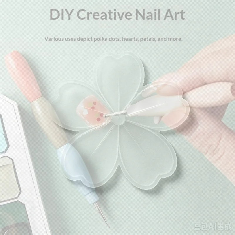 5Pcs Multicolor Handle Liner Drawing Flower Dotting Rhinestone Picking DIY Manicure Tools Interlockable Nail Art Dotting Pen