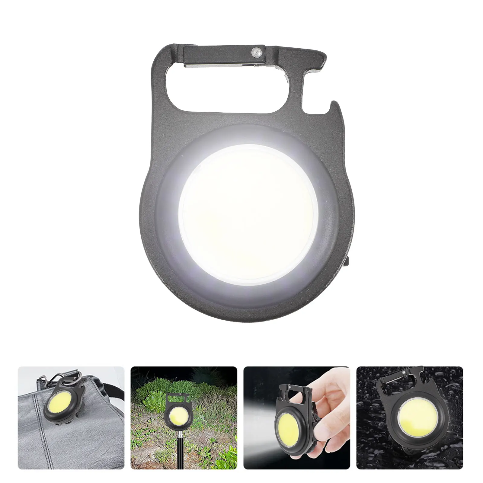 

1pc Keychain Light Rechargeable Mini Cob Flashlight For Outdoor Camping Car Repair Emergency Waterproof Usb Type-C 500Mah