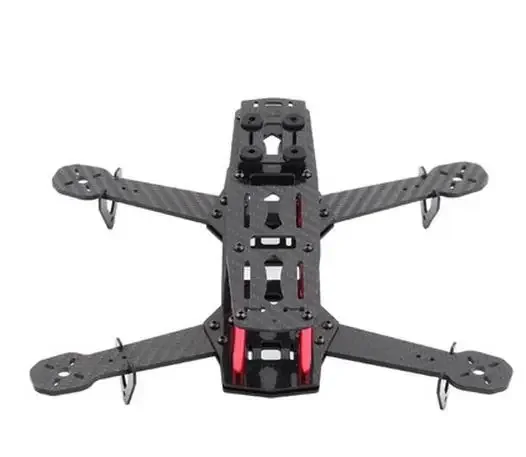 wholesale Mini  250mm All carbon fiber glass Frame for QAV250 Mini Quadcopter Racing frame  with free 4*Motors Protected Base