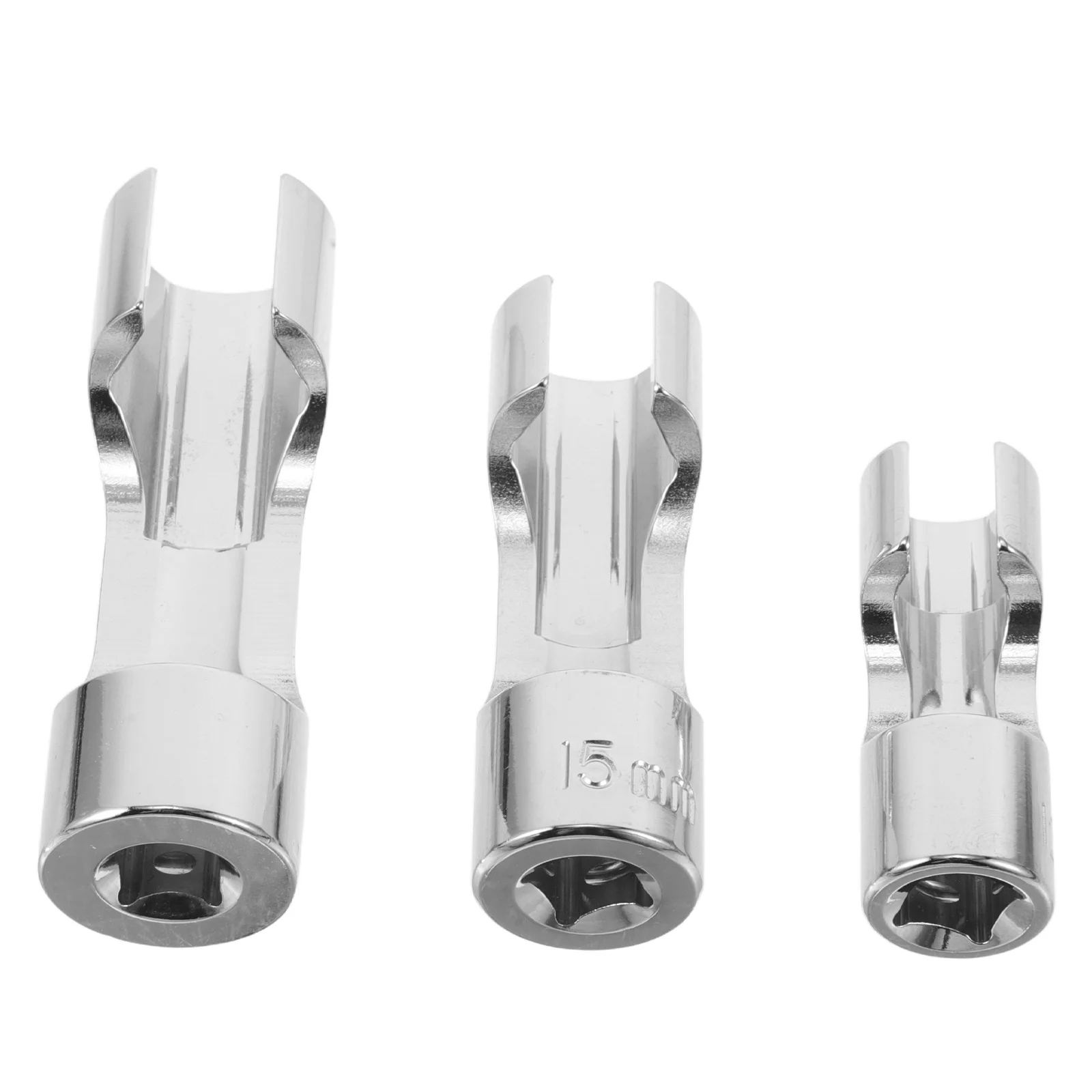 

3Pcs Automotive Fuel Line Wrench Set 12Mm 15Mm 18Mm Slotted Pipe Diesel Injector Sleeve Tool for Oxygen Sensors