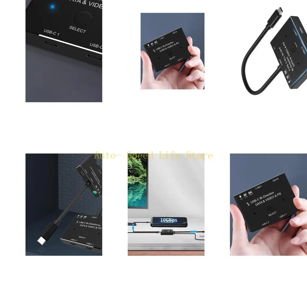 

02DA 8K USB C Bidirectional Switcher 10Gbps for Smooth Display in Office