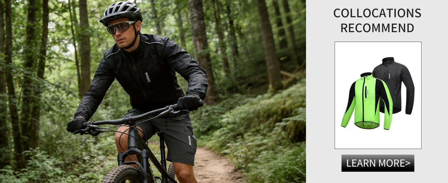 WOSAWE Mountainbike-Radhose für Herren 2-in-1 Gepolsterte MTB-Shorts mit 4 Taschen Stoßdämpfende Wasserabweisende Fahrradhose – Detail 8