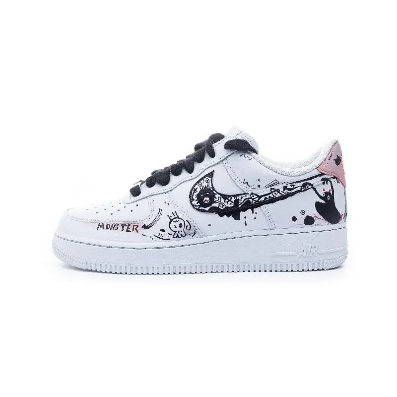 【Customize】Nike Air Force 1 Skateboarding Shoes Men Low-top Gray Sneakers shoes HF0729-001