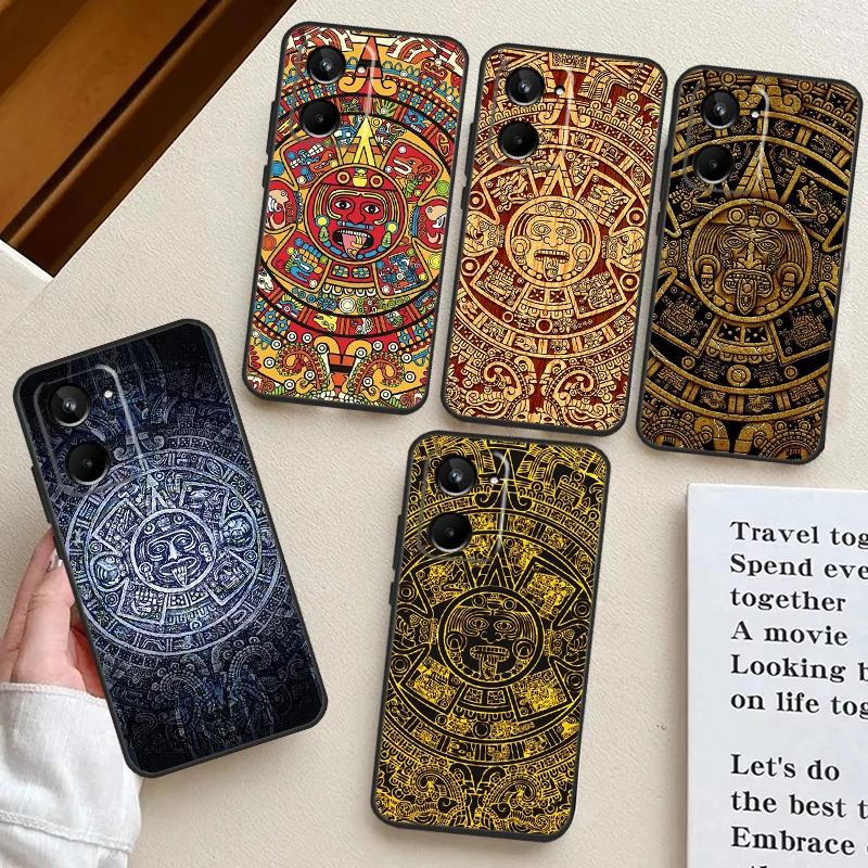 Mayan Calendar For Realme C25s C21Y C33 C55 C11 C15 C30 C53 C51 GT Neo 5 GT3 GT5 9 10 11 12 Pro Plus Case