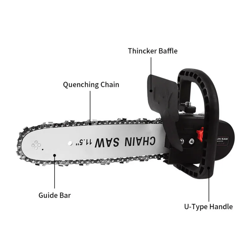 Chainsaw Bracket Parts Change Angle Grinder Into Chain Saw Wood Cutting Electric Saw For 100mm Electric Angle Grinder Accessorie