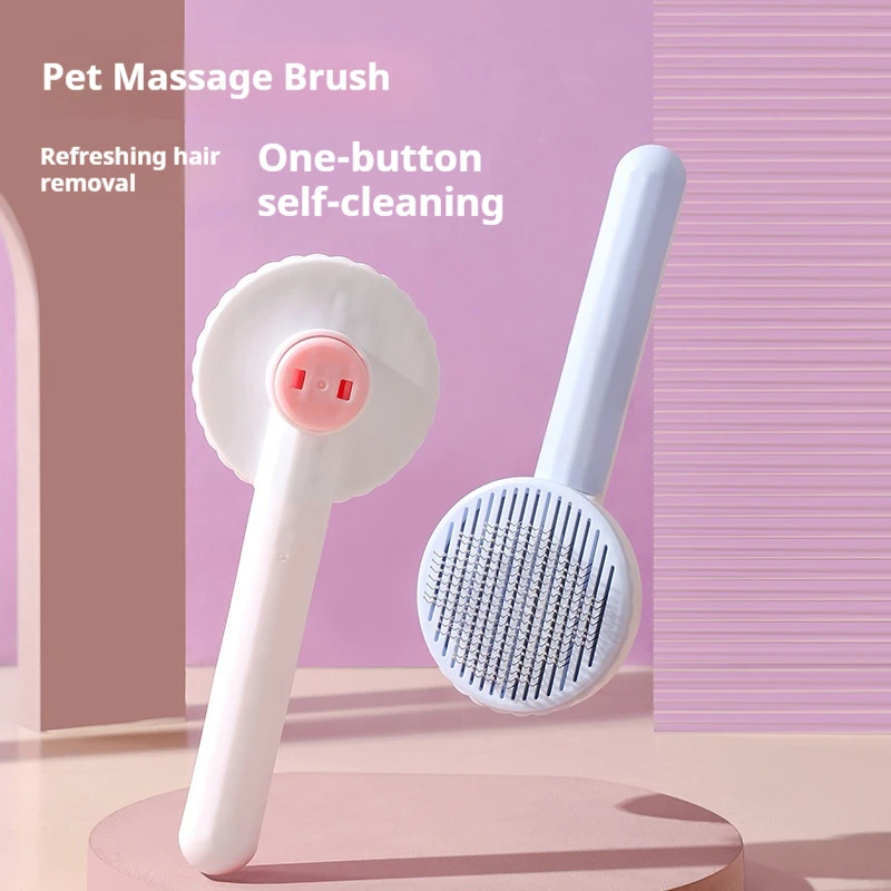 

Cat Hair Removal Brush Pet Cat Ear Comb One-Click Floating Hair Removal Comb Puppy Kitten Massage Beauty Products