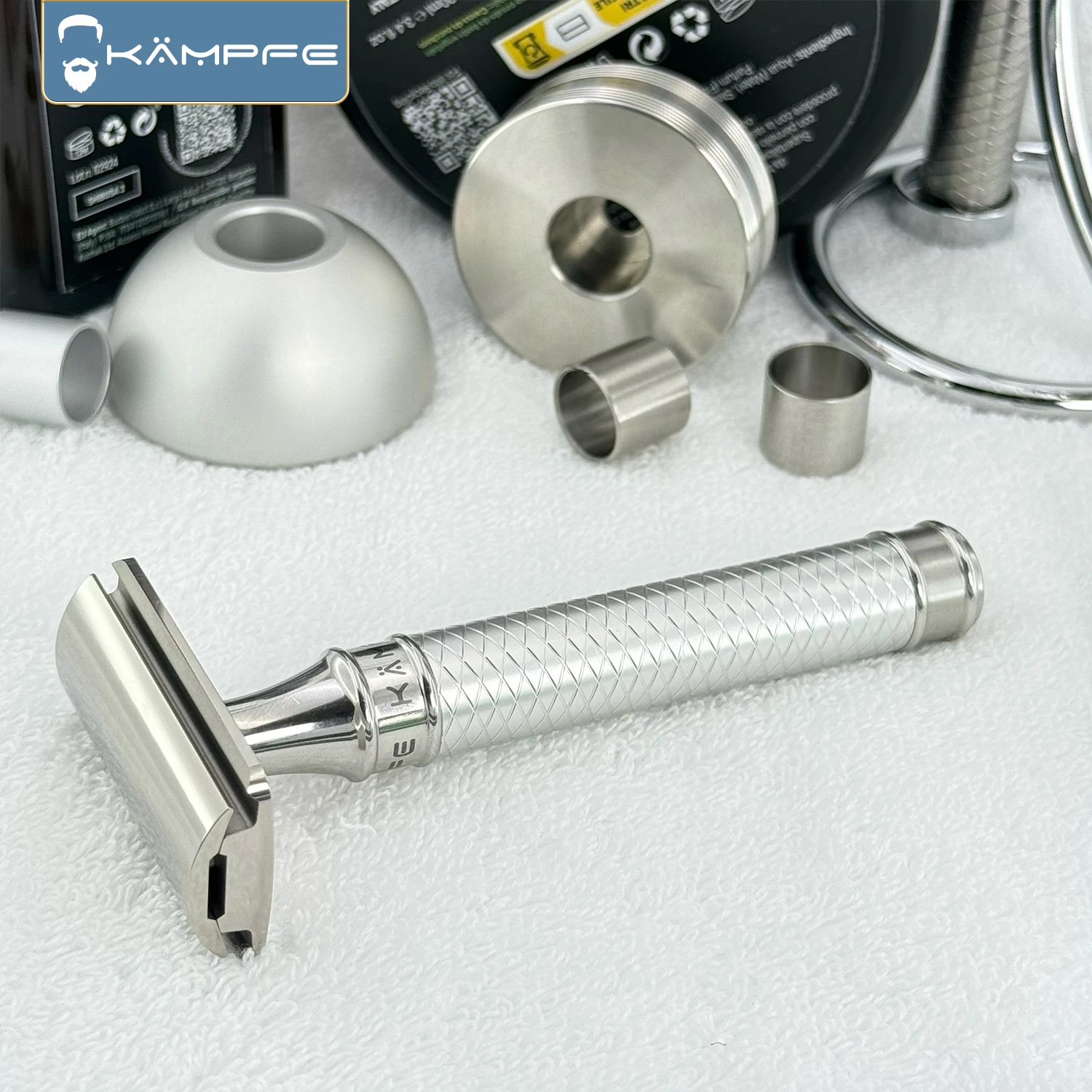 KAMPFE Men's Titanium DE Safety Razor Shaver Head - Smooth Glide Grooming Tool Perfect Boyfriend Gift