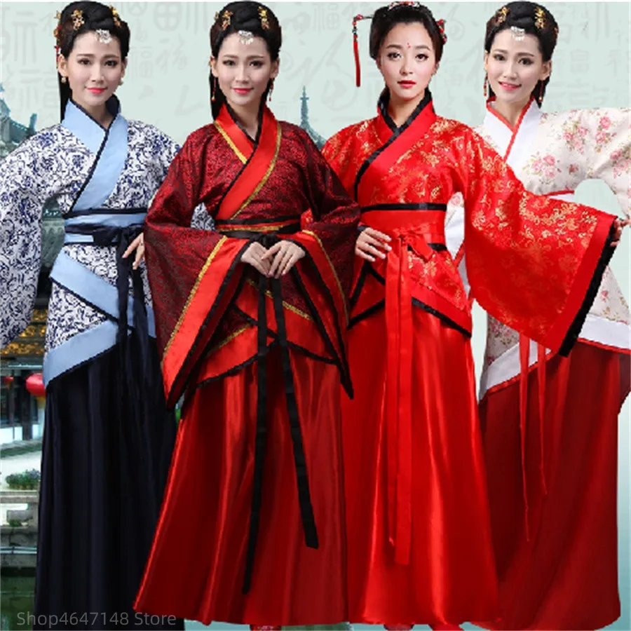 클래식 hanfu 의상, 여성 당나라 남성 전통 중국 고대 의상, 여성 댄스 의상, 중국 민속 무용