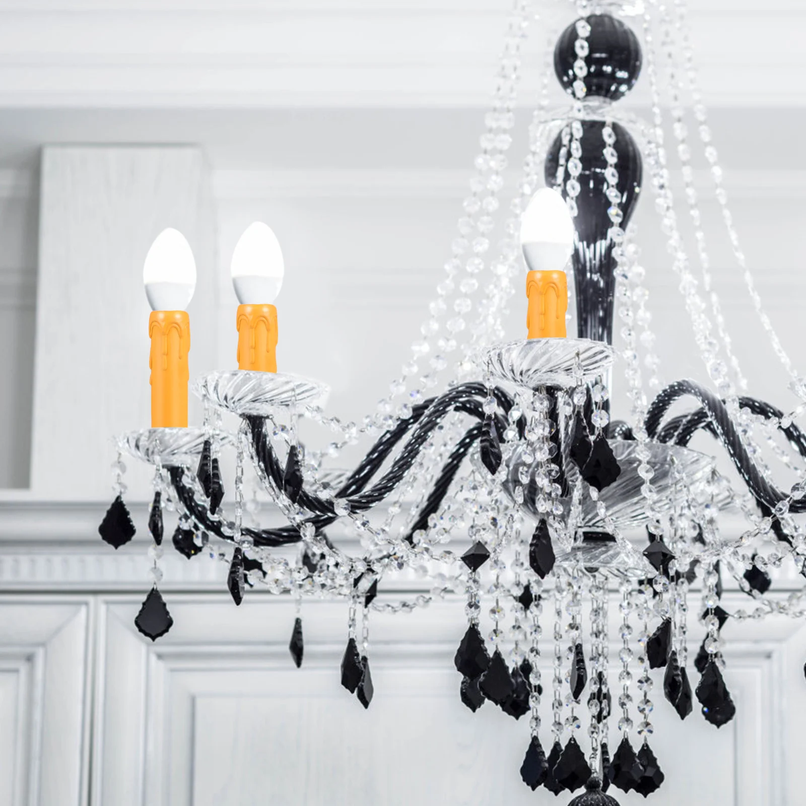 

20Pcs Sleeve Covers Plastic Retro Vintage Lightweight Waterproof Decorative Chandelier Socket Tubes Socket Tubes