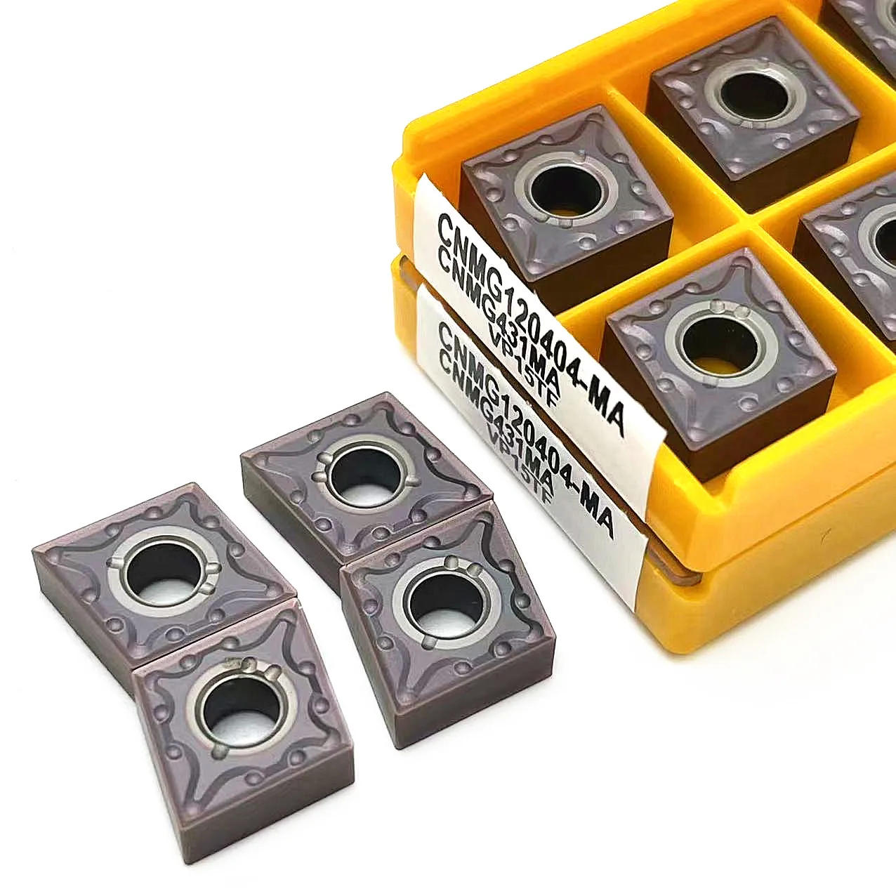 Outils de tournage externes CNC, inserts en carbure, outil de coupe, outils de coupe de tour, CNMG120408, CNMG120sediMA, UE6020, US735, VP15TF