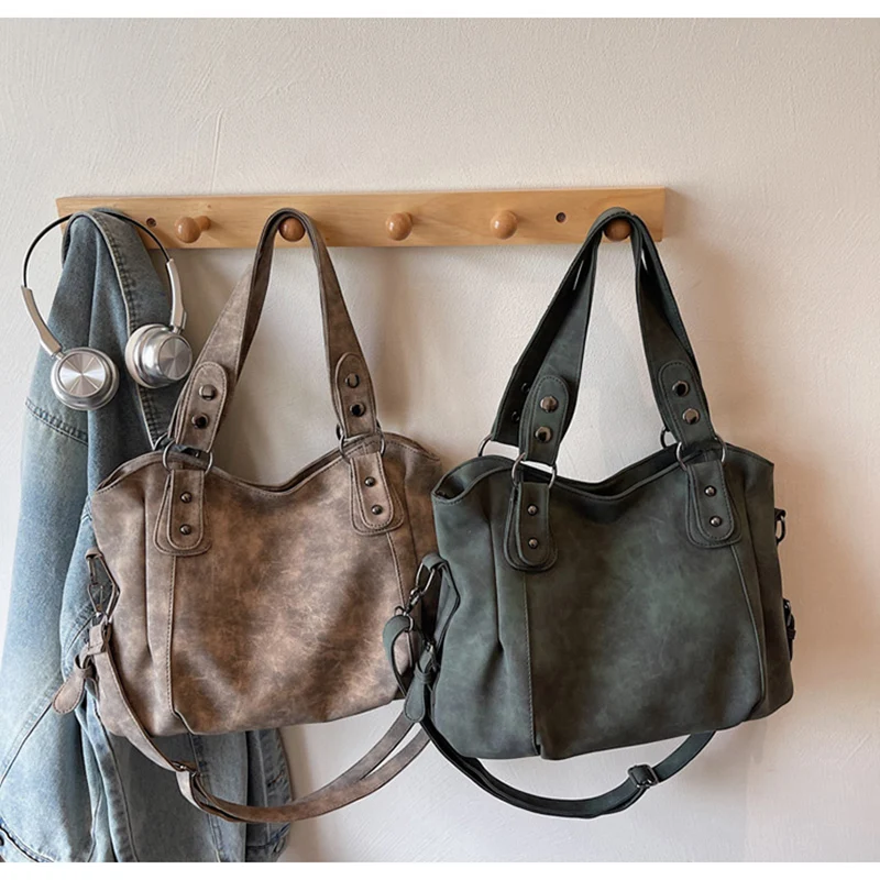 

Сумка-тоут для путешествий и отдыха, женская новая модная универсальная сумка на плечо подмышками, большая вместительная высококачественная сумка через плечо в стиле ретро