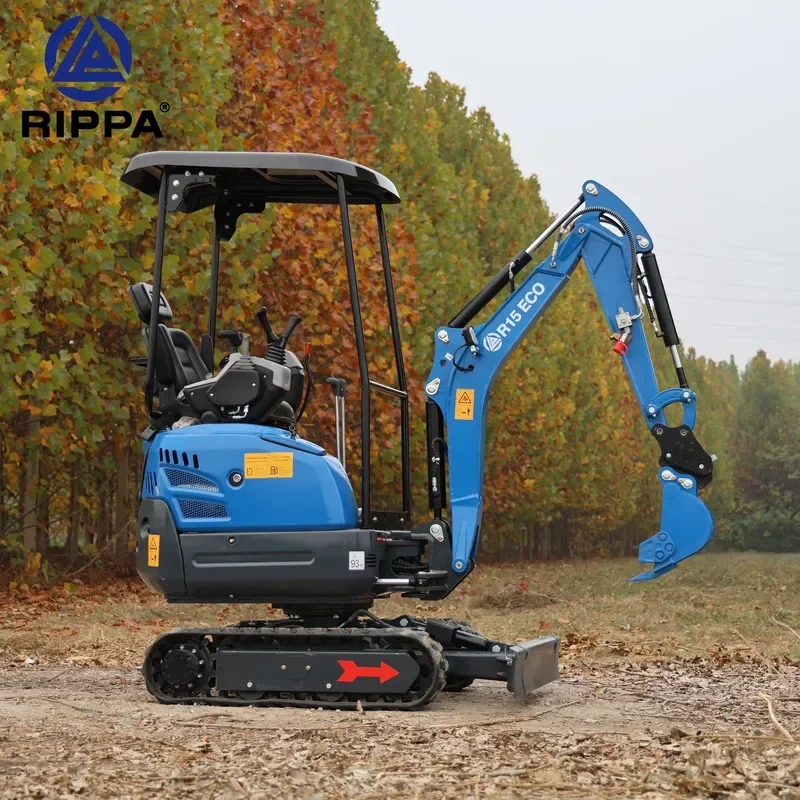 High Quality RIPPA R15 Small Digger Earth-Moving Machinery 1.5 Ton Farm Crawler Mini Excavator for Sale