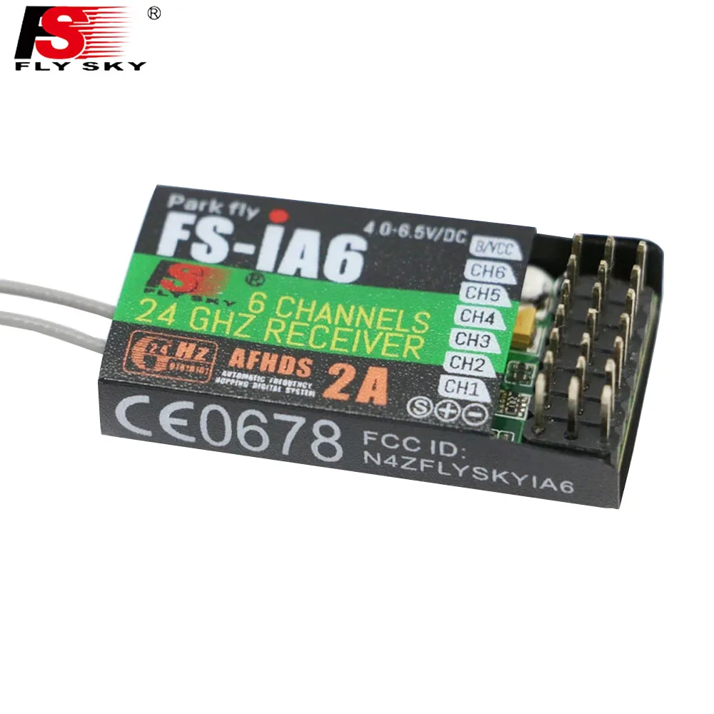 Flysky FS IA6 IA6B 4.0-6.5V AFHDS 2A GFSK 2.4GHZ 6CH Receiver FlySky GT2E I6X I6S for RC Airplane Glider Helicopter Toy view 6