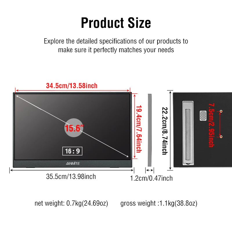 15.6" Touch Portable Gaming Monitor 6