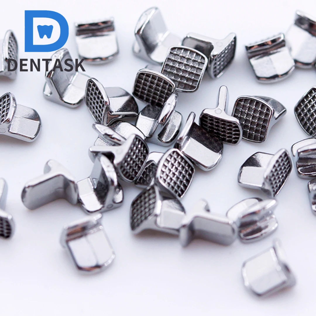 10pcs/bag DENTASK Fogászati orthodontic MIM monoblock falatot turbos Fém falatot Dugasz egységes Épületszárny Nyelv Szeliditő lingual spikes