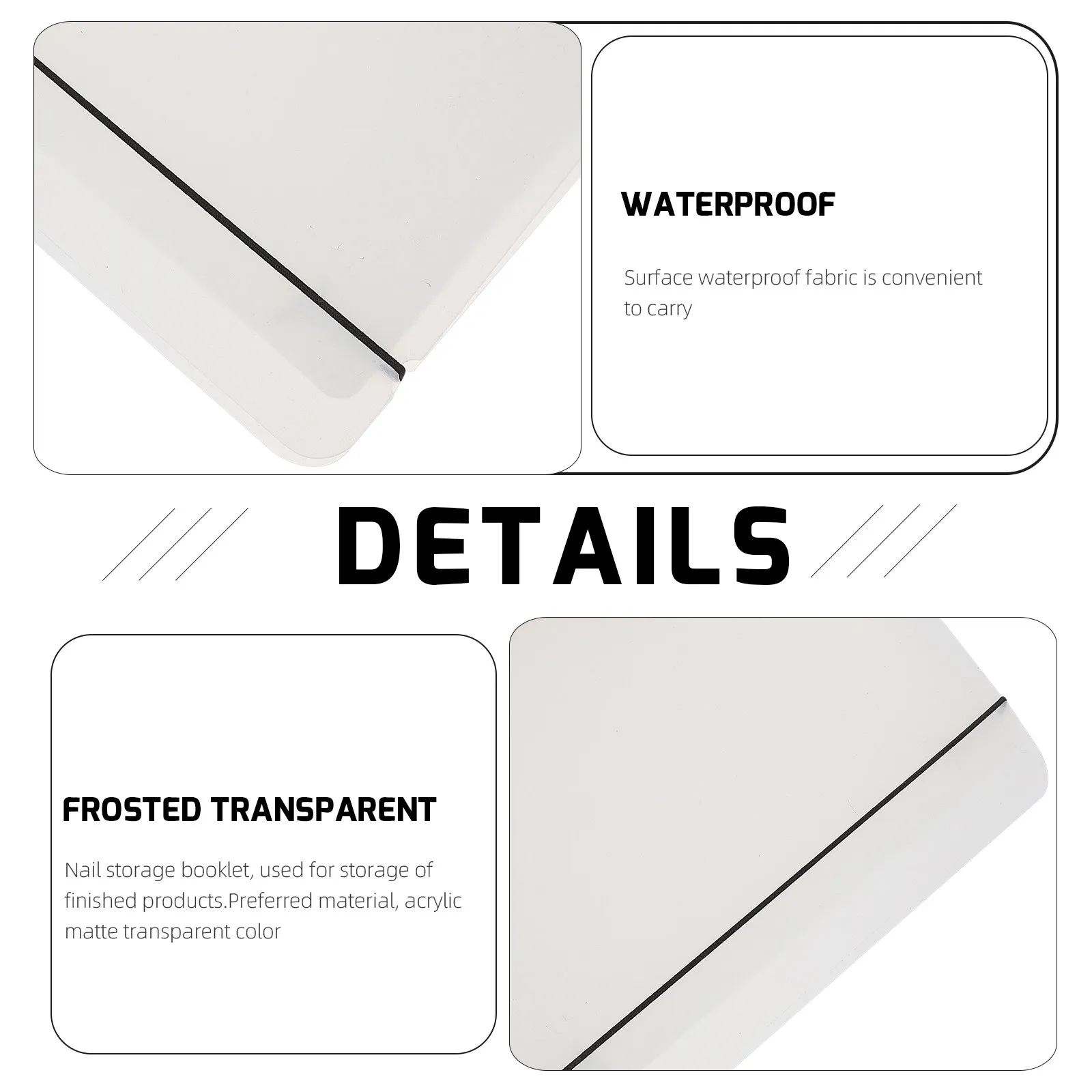 

Набор из 1 шт. высококачественной многоразовой папки-каталога для демонстрации маникюра, складная брошюра для демонстрации накладных ногтей