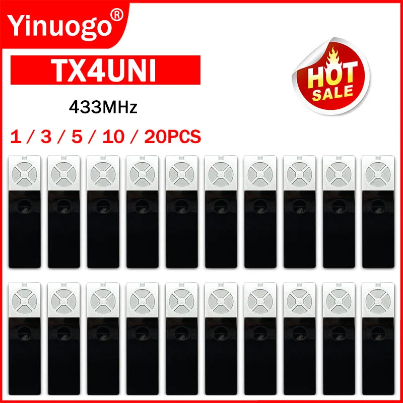 

TX4UNIF TX4UNI TX4UNIS TX4RUNI TX2REV TX2EV Пульт дистанционного управления воротами 433 МГц Пульт дистанционного управления гаражными воротами 433,92MHz Программирование Обучение
