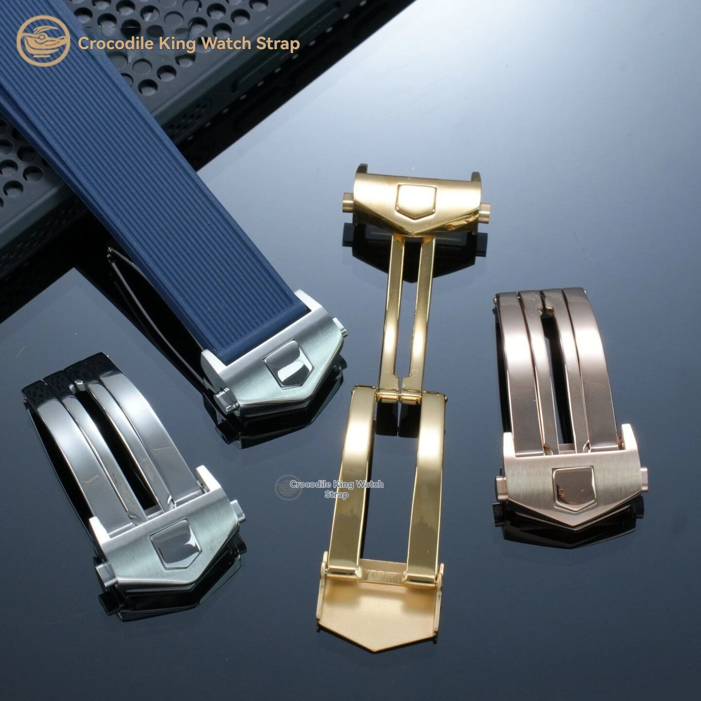 for TAG Heuer Watch Straps and Accessories: 18mm Solid Stainless Steel Double-Push-Button Folding Clasp Replacement Buckle
