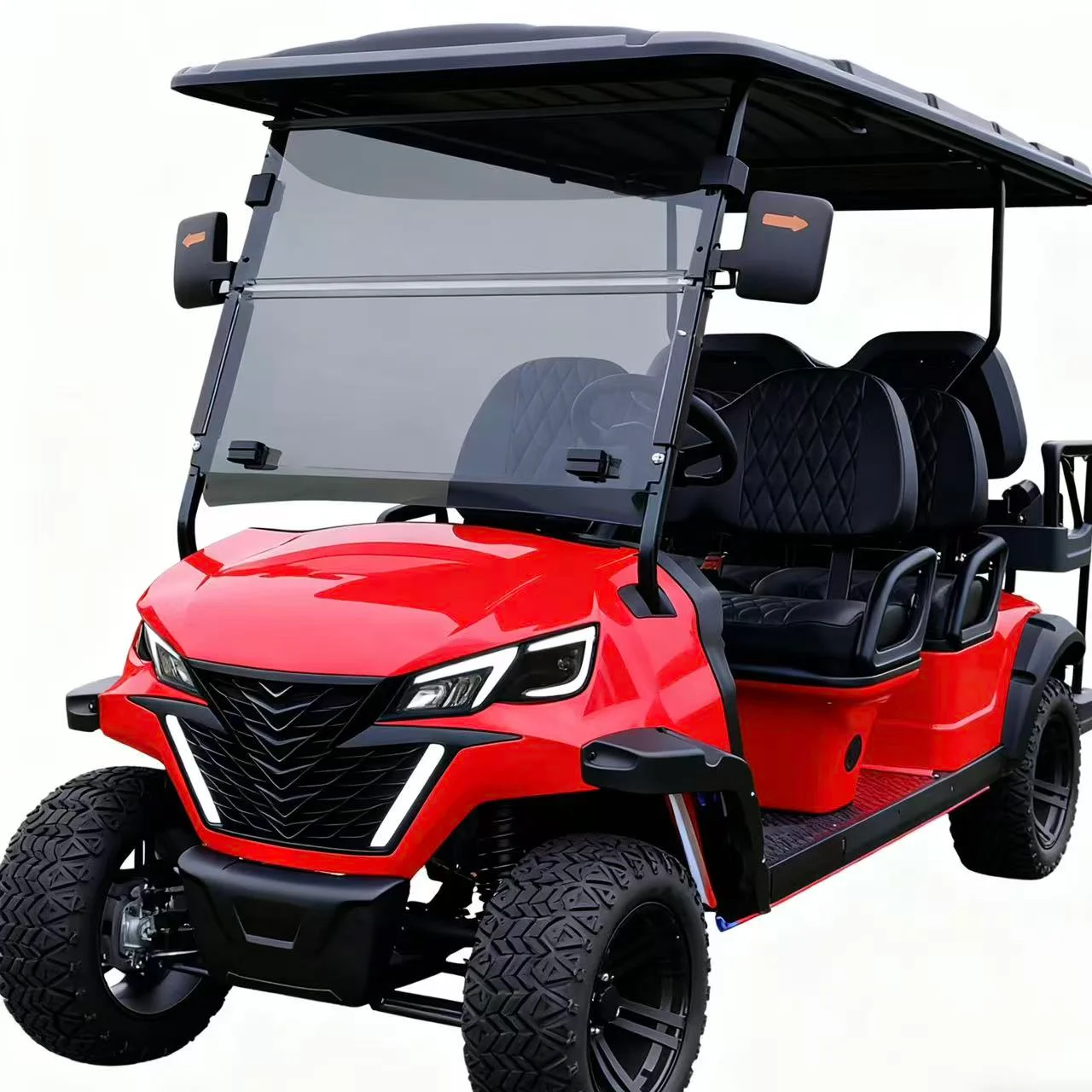 Eco Friendly 2 Seater Electric Golf Cart 48V 200Ah Silent Motor LED Lights Golf Cart for Warehouse Logistics
