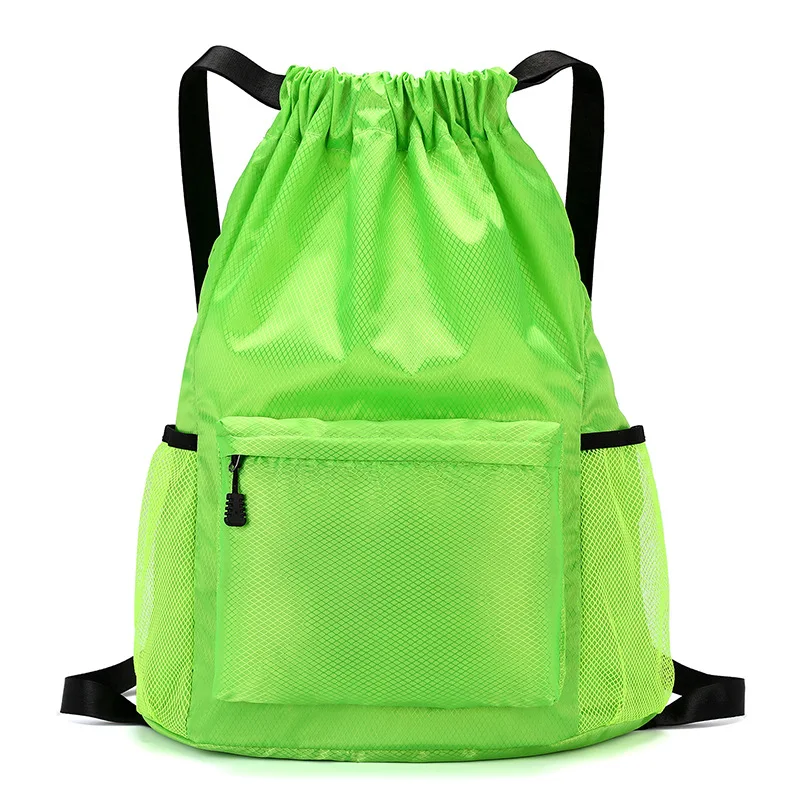 New Foldable Drawstring Backpack Waterproof, Lightweight, Large Capacity Sports Fitness Bag Portable Outdoor Hiking Leisure Bag